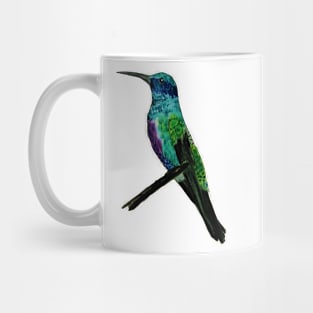 Hummingbird in Watercolor Markers Mug